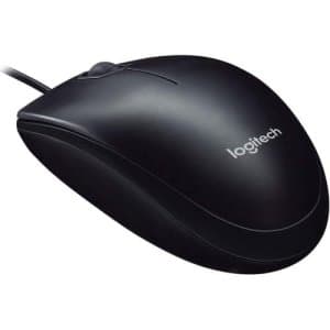An image of black Logitech USB Optical Mouse M90