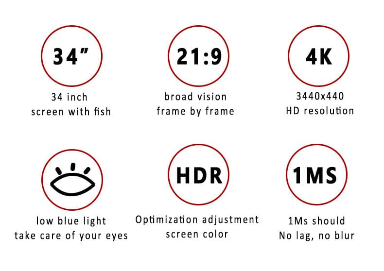 JS CURVED MONITOR 34 INCHES 4K DISPLAY