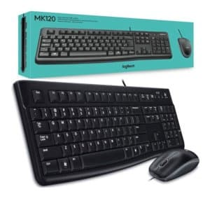 Logitech MK120 USB Corded Keyboard and mouse